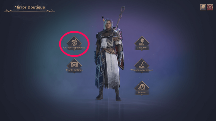 Throne and Liberty Mirror Boutique Change Appearance