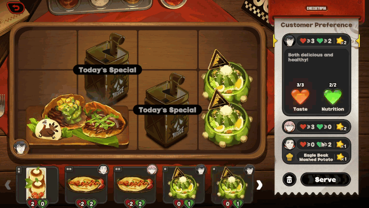 Cheesetopia Meal Combination Stage 11 Customer 1