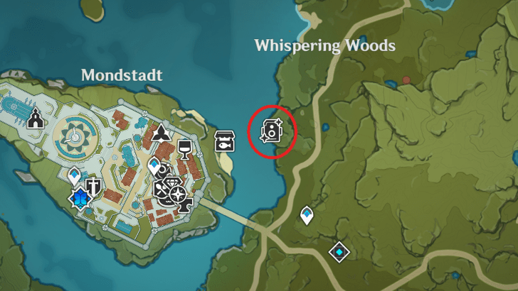 Genshin - Mementos Of Teyvat Stage 1 Map Location