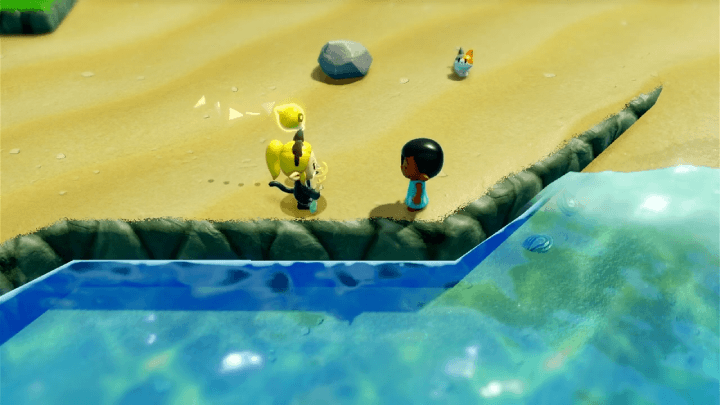 Talk to the cat to unlock a cutscene. After the cutscene plays out