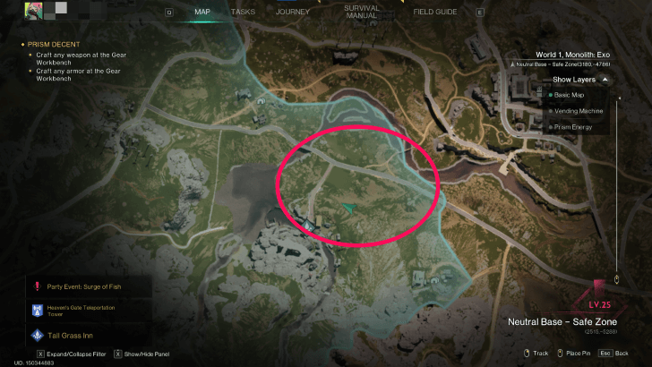 Once Human - Tall Grass Inn Oranges map