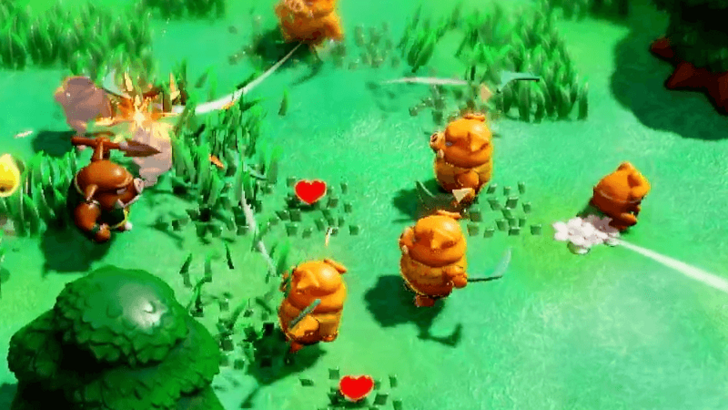 Boomerang Boarblin Defeating Ribbitune