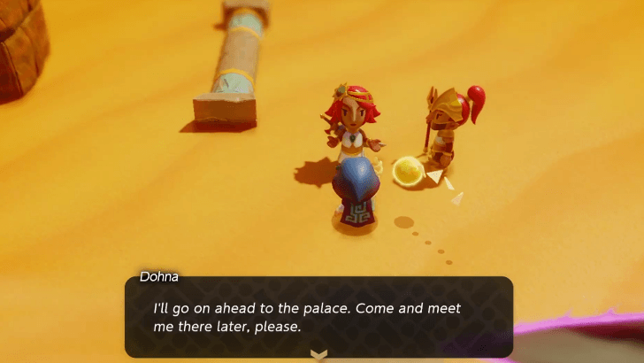 message received from the palace