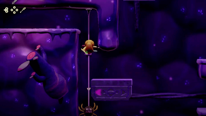 Use the Crawltula Echo and Climb On Its String