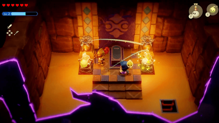 lighting the two torches