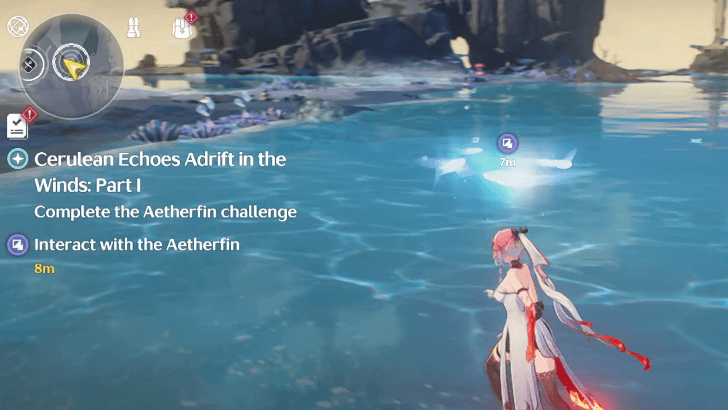 Wuthering Waves - Cerulean Echoes Adrift in the Winds - Interact with the Aetherfin