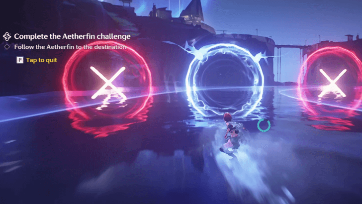 Wuthering Waves - Cerulean Echoes Adrift in the Winds - Red Rings in Aetherfin Challenge