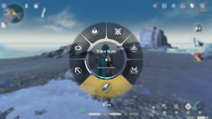 Equip Trace Scale in Utility Wheel