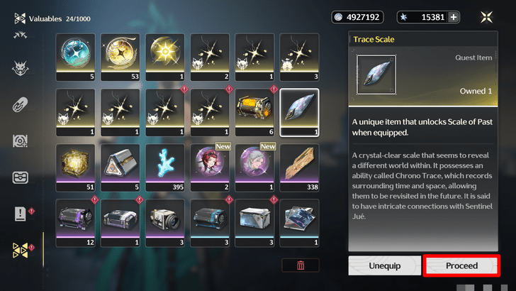 Use Trace Scale in Inventory