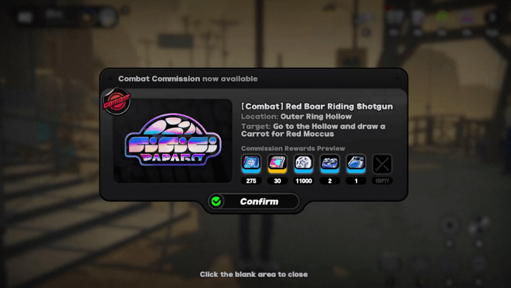 Red Boar Riding Shotgun Combat Commission