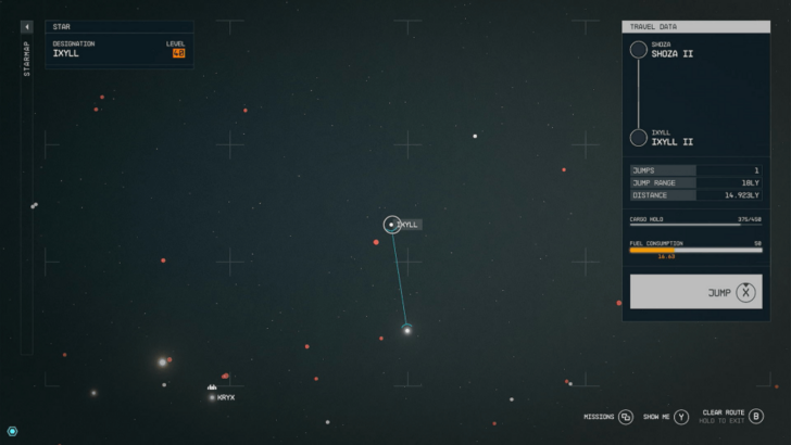 Starfield Star Map Ixyll II Eleos Retreat Technician