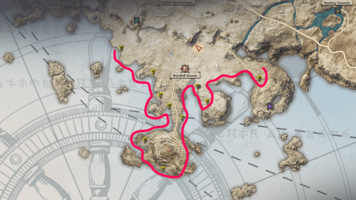 Throne and Liberty Windhill Shores Device Locations