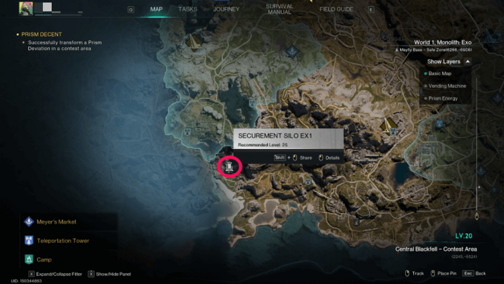 Once Human - Securement Silo EX1 location