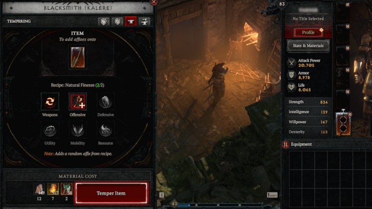 Diablo 4 - Upgrade Equipment by Tempering