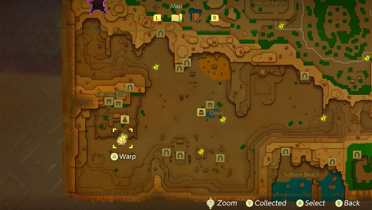 Gerudo Town Waypoint map location