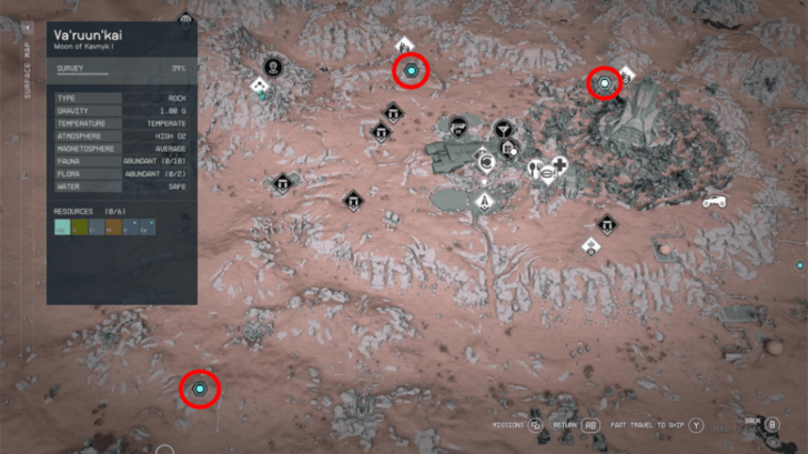 Starfield Multifunction Sensors Location