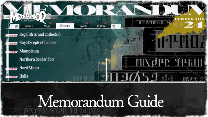 Metaphor ReFantazio Memorandum Guide