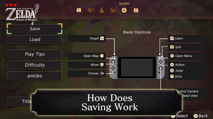Zelda EoW - How Does Saving Work