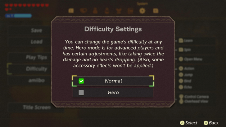 Click Difficulty and Choose Hero Mode