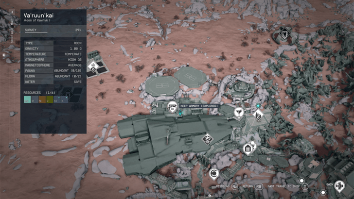 Starfield The Keep Armory Location