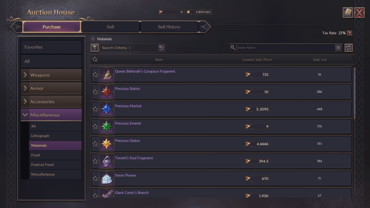 Miscellaneous Items Auction House