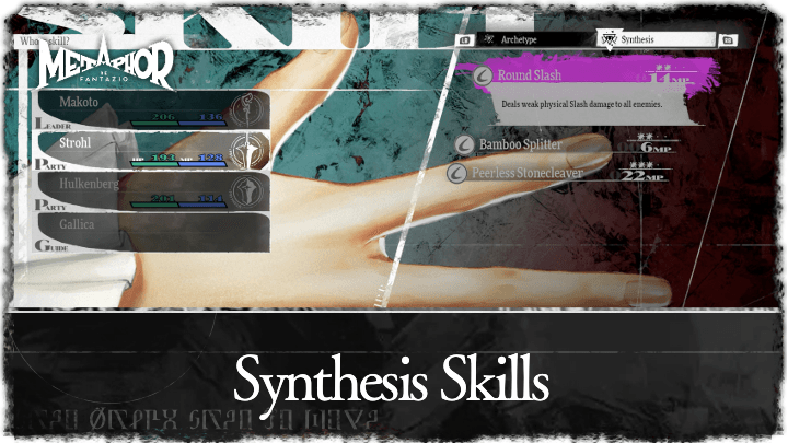 Metaphor ReFantazio Synthesis Skills Explained