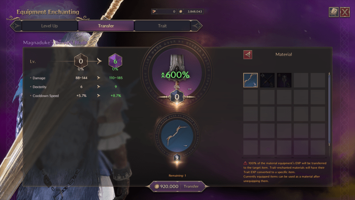 Transferring Equipment