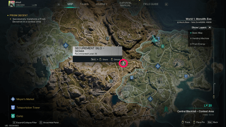 Once Human - Securement Silo Sigma location