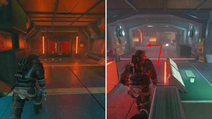 Inside the Main Building to the Elevator