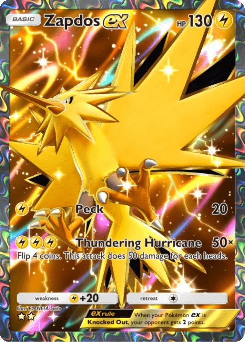 Zapdos ex CG Full Art Card - Genetic Apex | Pokemon TCG