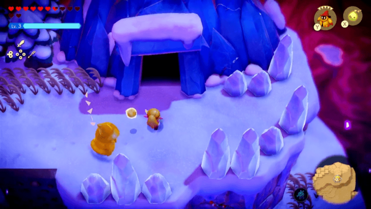 Climb the rock wall on the left side to reach the temple entrance