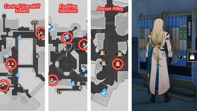 HSR - Xianzhou Luofu Vending Machine Locations
