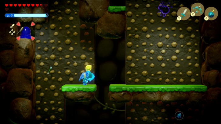 Reach the top of the sidescroller segment