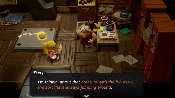 Dampe Requesting a Creature With the Big Eye