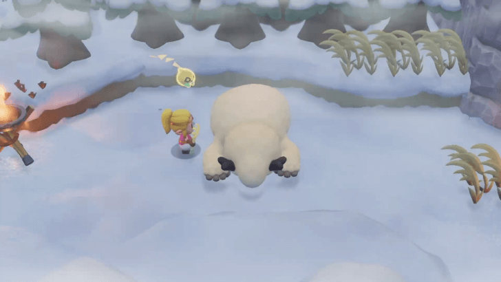 Find Conde Lying Down in the Snow Along the Path