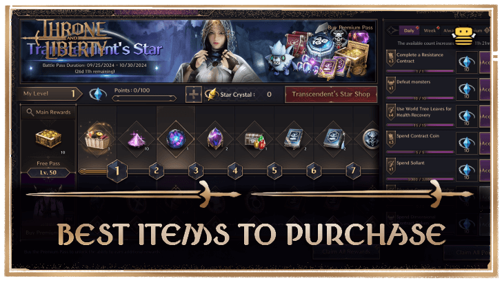 Best Items to Purchase