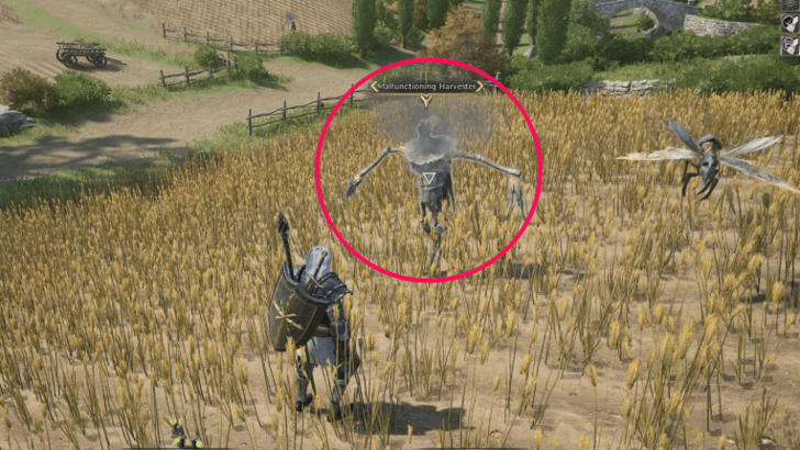 Throne and Liberty Malfunctioning Harvester in Fields