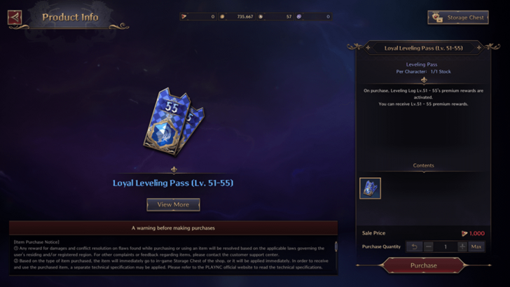 Throne and Liberty Loyal Levelling Pass