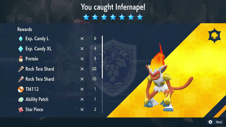 Pokemon SV - Infernape Raid Rewards