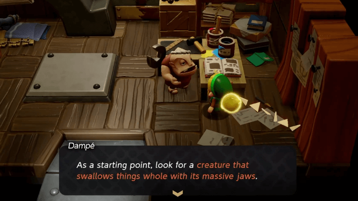 Dampe Requests a Creature That Swallows Things Whole With Its Massive Jaws