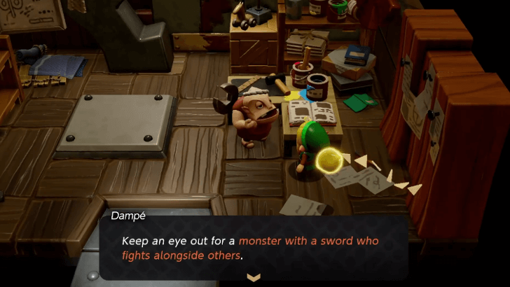 Dampe Requests a Monster with a Sword Who Fights Alongside Others