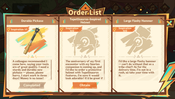 Genshin - Urgent Orders - Select Order