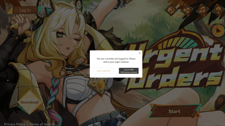Genshin - Urgent Orders - Login