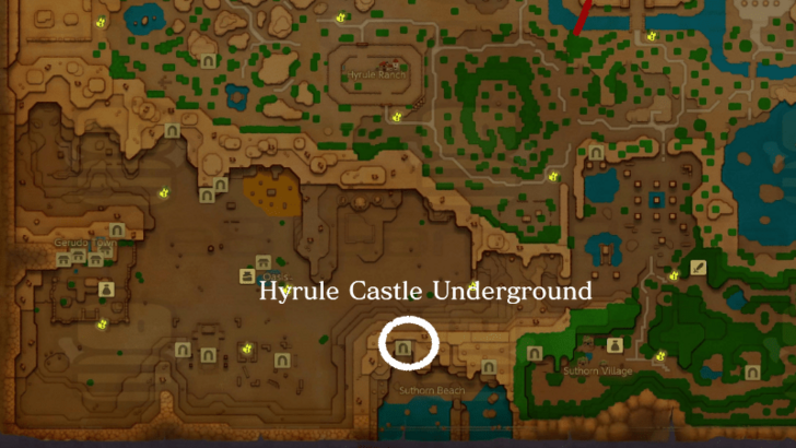 Zelda EoW - Old Bed Map Location