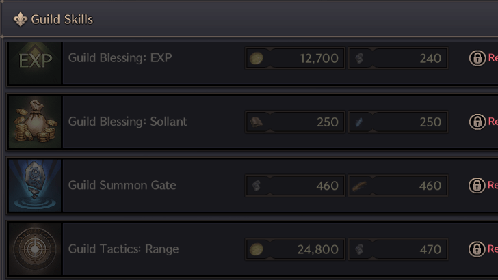 Unlock All Guild Skills