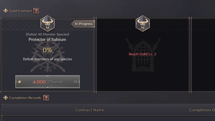 Donate and Complete Guild Contracts