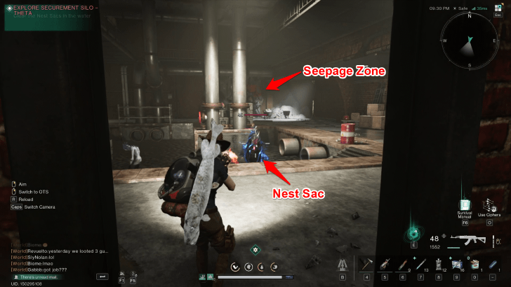 Once Human - Securement Silo Theta Nest Sac and Seepage Zone