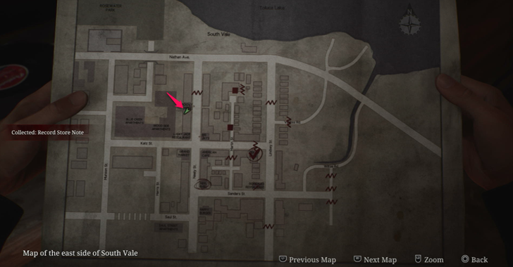 Record Store Note map loc