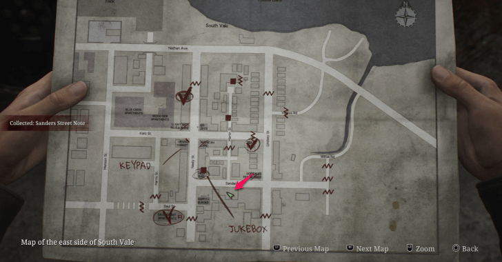 Sanders Street Note map loc