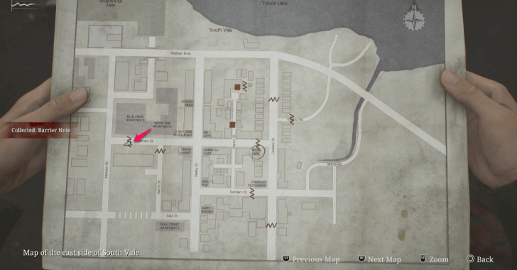 Barrier Note map loc